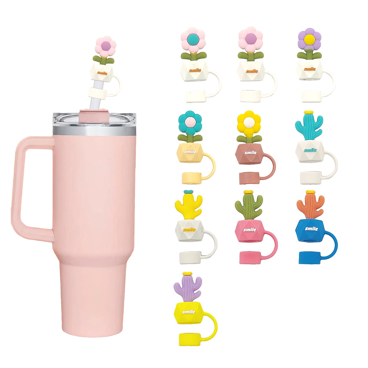 Wholesale 10pcs/pack New Food Grade Silicone Dustproof Straw Cap